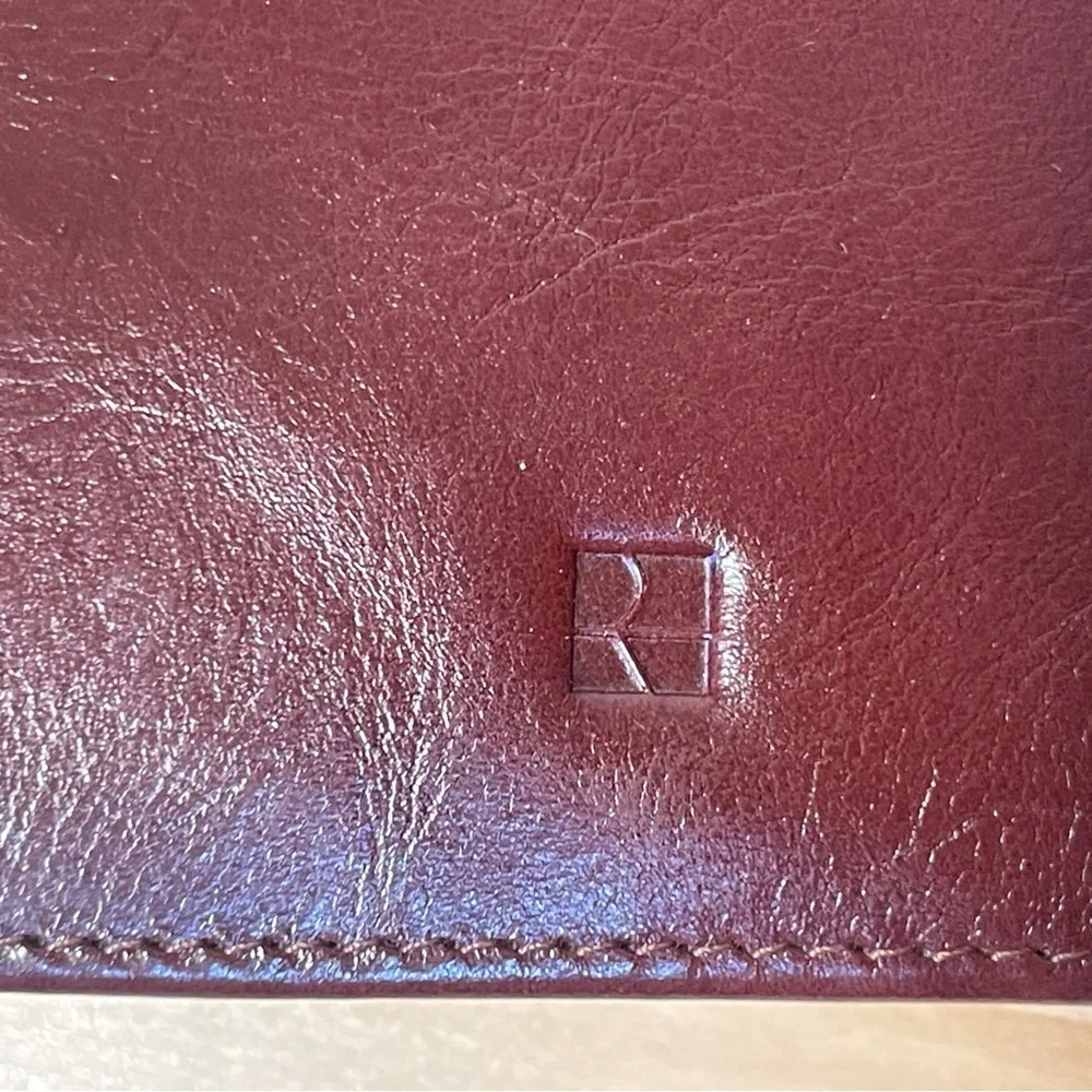 Red Envelope Burgundy Leather Tie Travel Case Men's Dress Tie Organizer